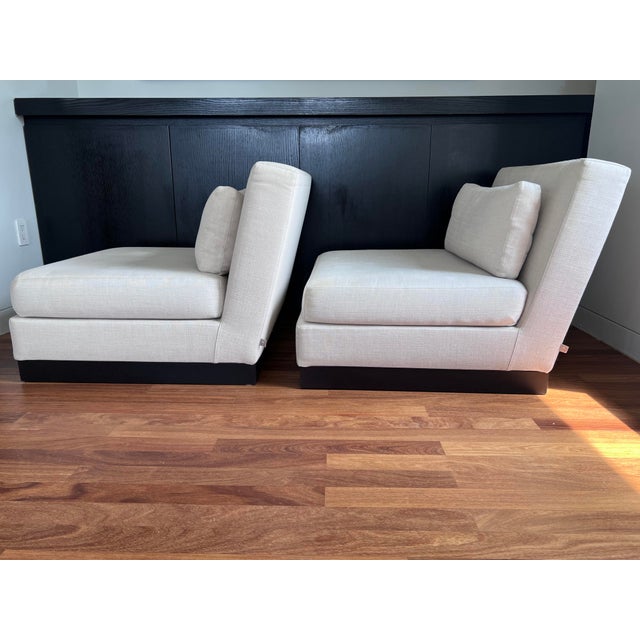 Pair of Armani Casa "London" Slipper Chairs – Italian Modern by Giorgio Armani For Sale In New York - Image 6 of 9