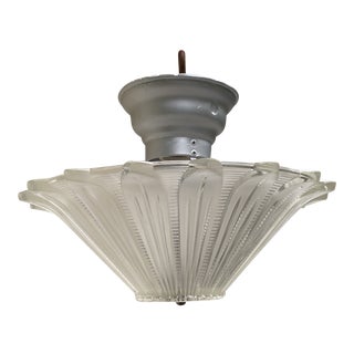 Vintage Semi Flush Sunflower Fixture For Sale