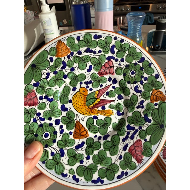 Ceramic Grazia Deruta Majolica Tea Service, Set of 8 — Hand-Painted in Deruta, Italy For Sale - Image 7 of 8