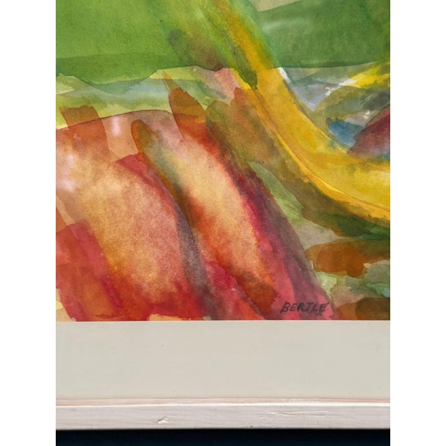 Lars Bertle, Mot Berget, 1987, Watercolor on Lithograph, Framed For Sale - Image 11 of 13