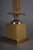 Gold Brass Corn Table Lamp with White Pleated Shade, 1970s For Sale - Image 8 of 14