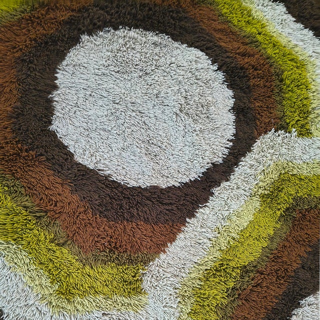 Brown Vintage Space Age Rug by Desso, 1970s For Sale - Image 8 of 14