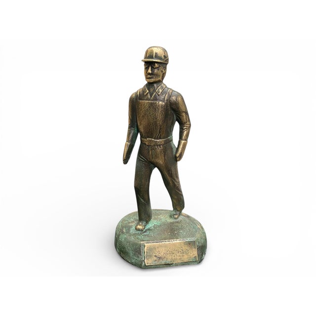 Mid-Century Bronze Industrial Worker Sculpture, 1960s For Sale - Image 14 of 14