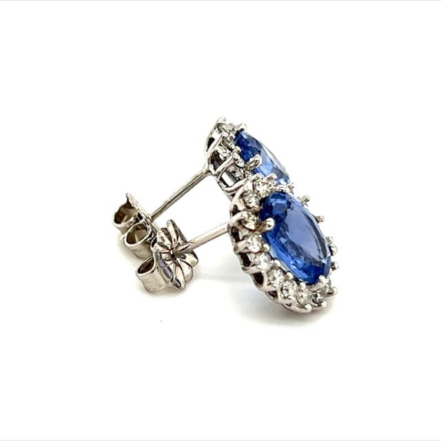 Natural Sapphire Diamond Earrings 14k Gold 3.2 TCW Certified $5,950 211909 Nothing says, “I Love you” more than Diamonds...