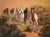 Galloping Over Sage by Harold Deist | Oil on Canvas Horses running through sagebrush landscape For Sale