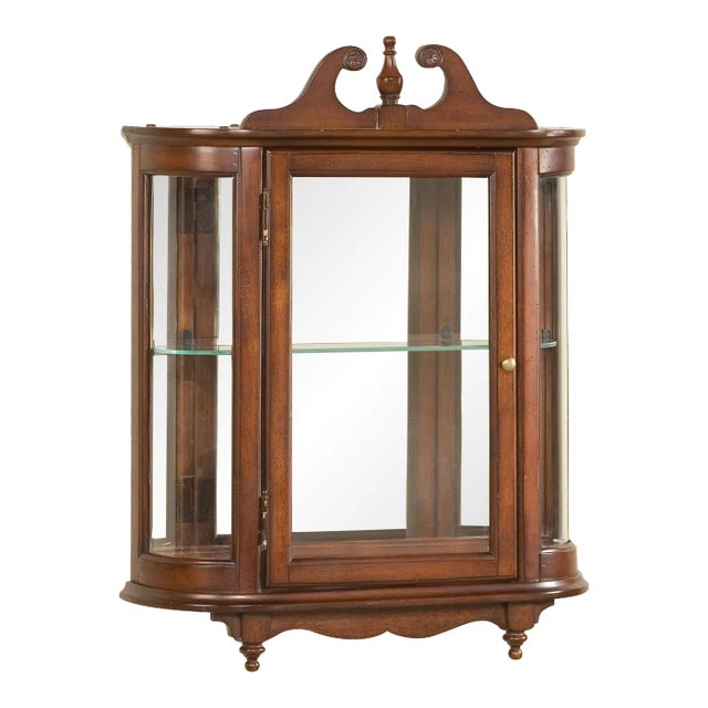 Melinda Wall Curio, Dark Brown For Sale