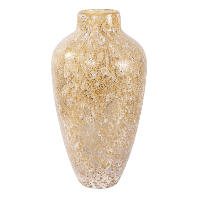 Zynsky Art Glass in Soft Amber- Tall For Sale