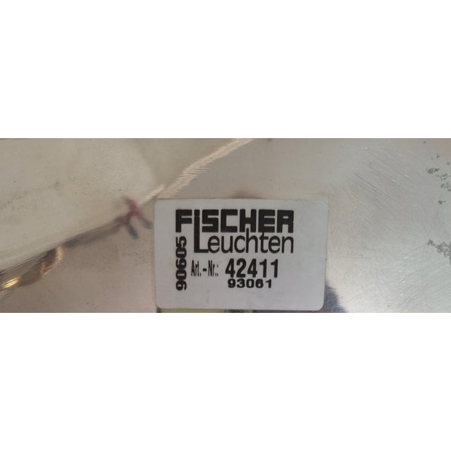 Black Vintage Wall Lamp with Black Aluminum Panel and Frosted Glass Pane by Fischer Leuchten, 1990s For Sale - Image 8 of 9