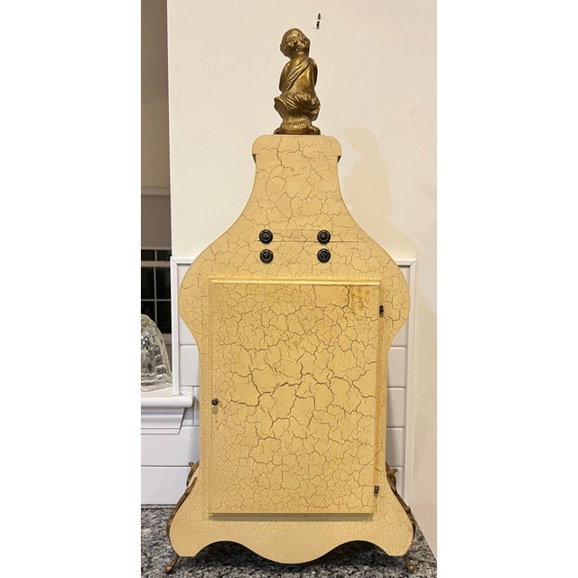 1970s Vintage-Tiffany Mantle Shelf Clock Franz Hermle Made in Italy 1978 For Sale - Image 5 of 6