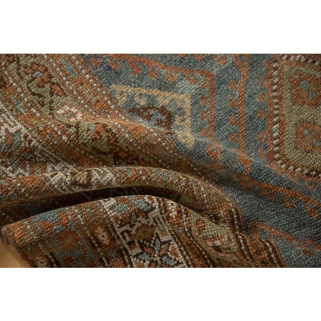 Old New House 1930s Vintage Persian Malayer Diamond Medallion Wool Rug Runner For Sale - Image 4 of 10
