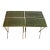 Mid-Century Green and Gold English Regency Design 1960s Tray Tables With Rolling Stand For Sale