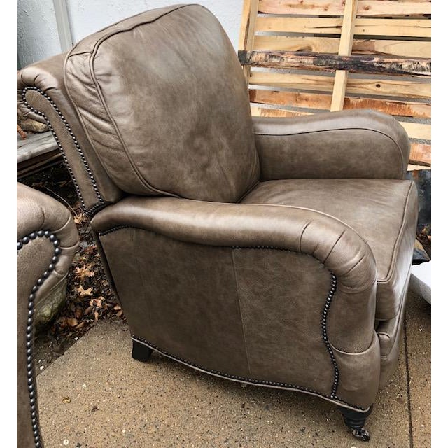 Arhaus Leather Recliner Chair Chairish