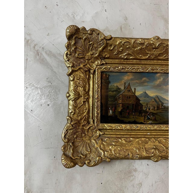 Landscape Composition, 18th Century, Oil Painting on Panel, Framed For Sale - Image 9 of 12