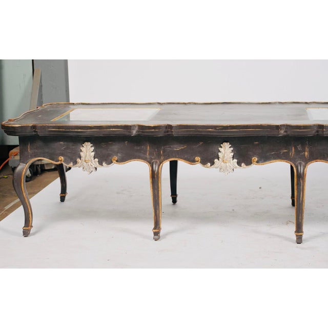 Wood Judson Rothschild “Wheels of Fortune” Black and Gilt Coffee Table, 2006 For Sale - Image 7 of 9