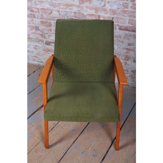 Mid-Century Czech Living Room Set in Beech, 1960s, Set of 3 For Sale - Image 9 of 18
