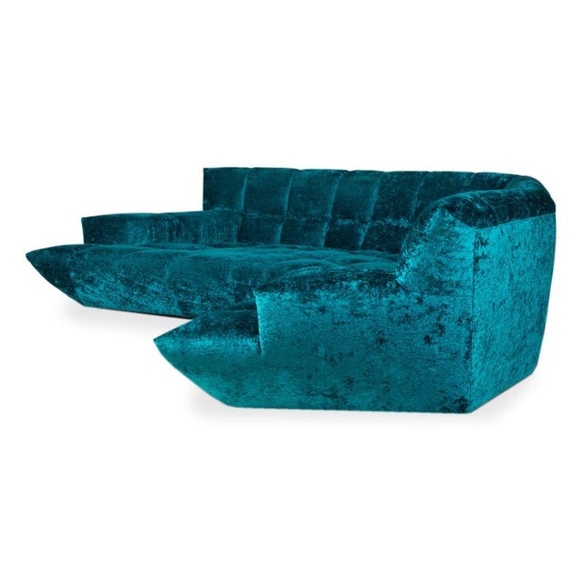 Fabric Corner Cloud 7 Sofa in Blue Turquoise from Bretz For Sale - Image 13 of 14