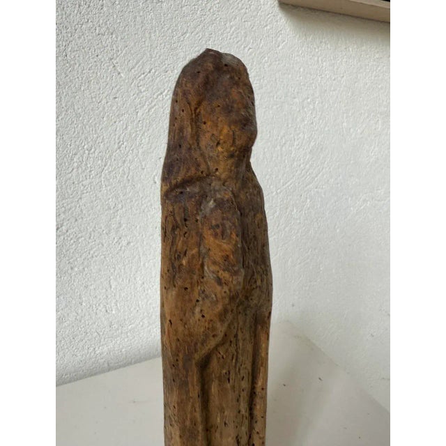 Small Wooden Sculpture of the Virgin Mary, 15th Century For Sale - Image 5 of 17