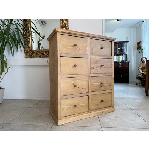 Rustic Shop Chest in Softwood For Sale - Image 5 of 11