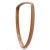 Mid Century Danish Teak Sculpted Shield Mirror For Sale - Image 4 of 10