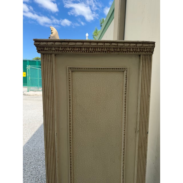 1920s French Provincial Louis XV Style Hand-Painted Jewelry Armoire/Lingerie Chest For Sale - Image 12 of 15