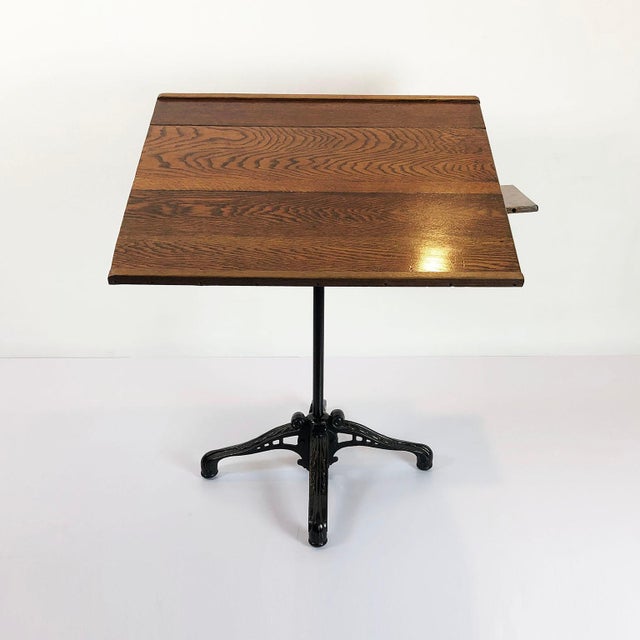 Cast Iron Drafting Table by A. Hoffman Co. 1910 Rochester, NY For Sale - Image 4 of 5