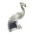 Pristine Lalique Louisiane Peacock/Crane 1970's Retired Crystal Sculpture For Sale