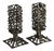 Brutalist Handmade Iron Candleholders, 1970, Set of 2 For Sale