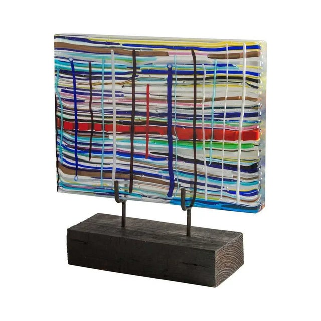 Piastra Glass Sculpture by Leonardo Cimolin For Sale - Image 3 of 5