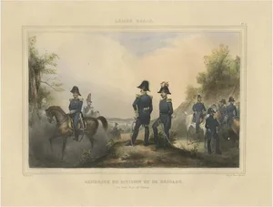 After Madou, Illustration of Fully Uniformed Generals of the Belgium Army, 1833, Print
