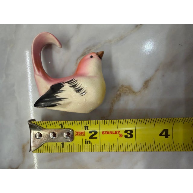 Pink Vintage 1950s Japan Pink and Yellow Songbird Salt and Pepper Shakers, a Pair For Sale - Image 8 of 8