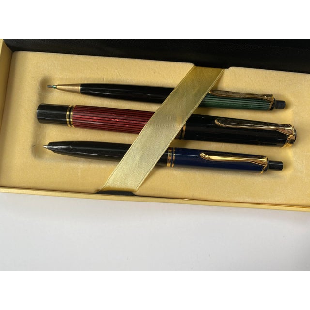 Traditional 1980s Pelikan RollerBall Pen, Ballpoint Pen & Mechanical Pencil With Case - Set of 4 For Sale - Image 3 of 11