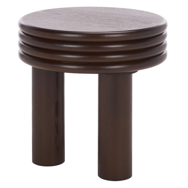 Wood Ohana Accent Table in Dark Brown For Sale - Image 7 of 8