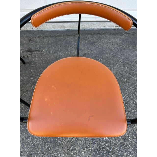 Textile Postmodern Style Brown Chairs For Sale - Image 7 of 9