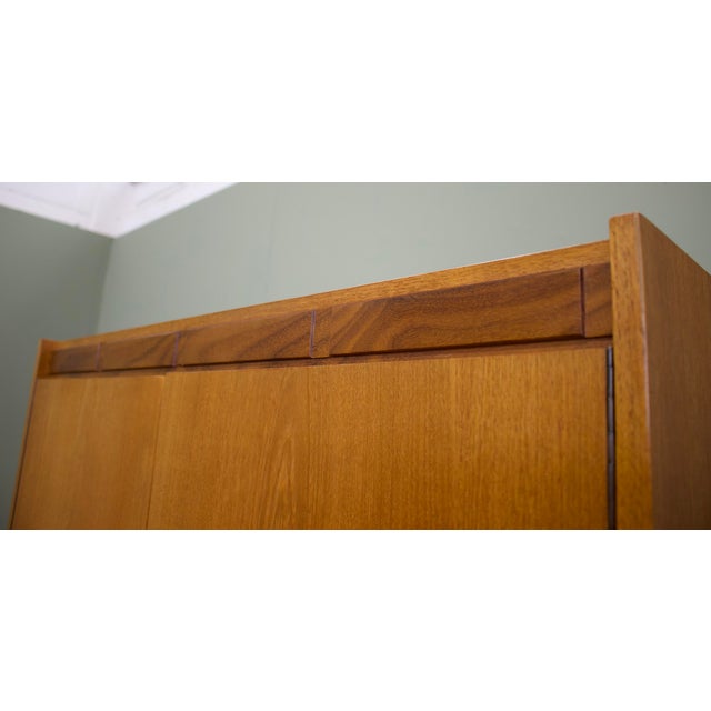 Brown Mid-Century Teak Wardrobe, 1960s For Sale - Image 8 of 13