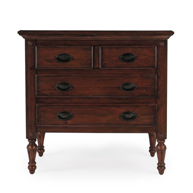 2020s Easterbrook 31.5 in. W Rectangular Wood 4 Drawer Accent Chest, Cherry For Sale - Image 5 of 9