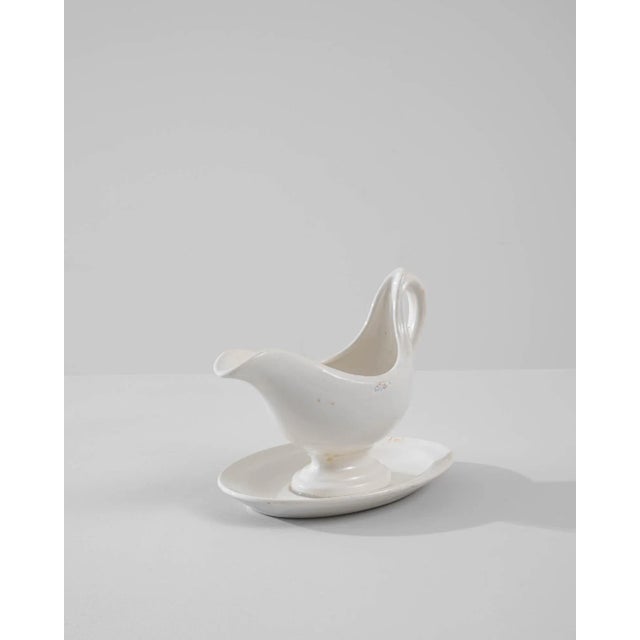 1900s Belgian Porcelain Sauceboat For Sale - Image 4 of 9