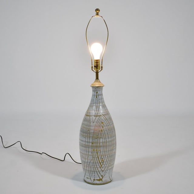 Design Technics Style Ceramic Lamp For Sale - Image 4 of 7