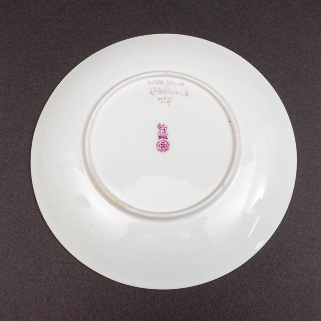 Mid 20th Century Royal Doulton England Joseph Hancock Hand Painted Bird Cabinet Plates - Set of 6 For Sale - Image 11 of 12