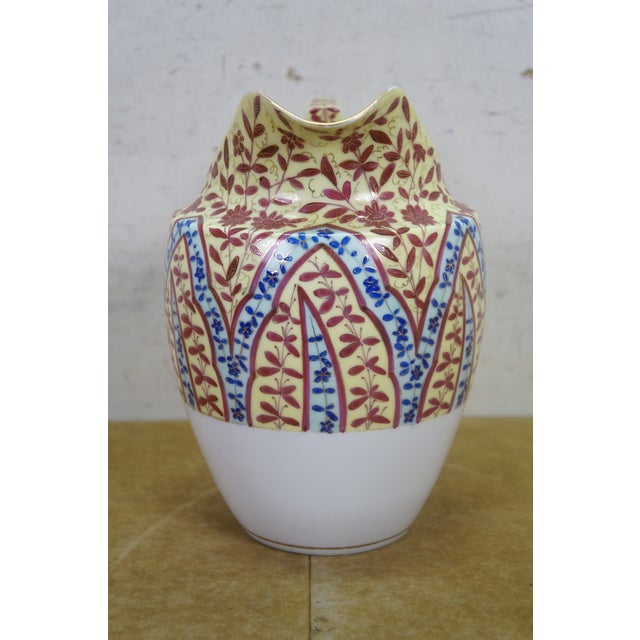 Antique Royal Vienna Floral Chintz Porcelain Serving Pitcher Jug 9" For Sale - Image 6 of 15