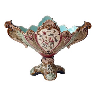 Majolica Jardiniere by Wilhelm Schiller & Son, Bohemia, 1890 For Sale