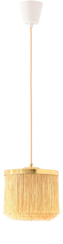 Scandinavian Modern Hanging Lamp in Beige and Gold by Hans-Agne Jakobsson, 1965