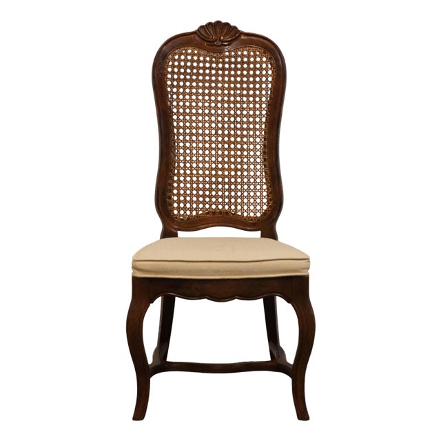 High End Country French Provincial Cane Back Dining Side Chair For Sale
