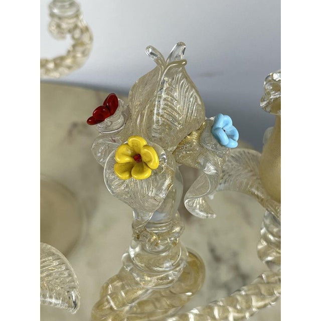 Murano Glass Candelabras in the style of Barovier & Toso, Italy, 1960s, Set of 2 For Sale - Image 18 of 18