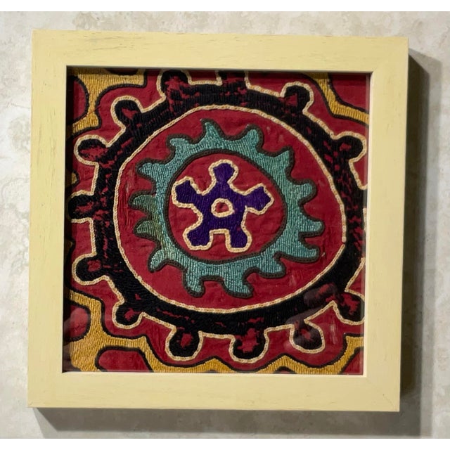 Set of Four Antique Suzani Wall Hanging For Sale - Image 4 of 12