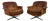 Vintage Cognac Leather Swivel Lounge Chairs from Eugen Schmidt, 1970s, Set of 2 For Sale