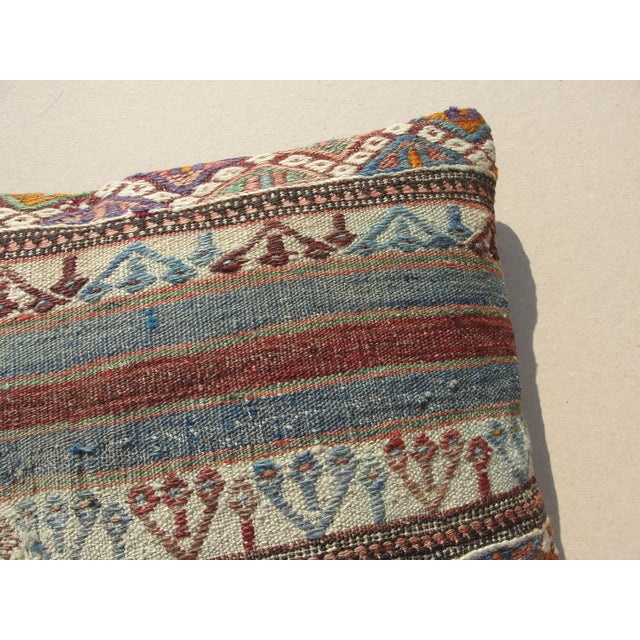 Blue Kilim Rug Pillow Cover For Sale - Image 8 of 10