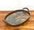 Vintage Coastal Palm Tree Glass Serving Tray With Metal Frame For Sale In West Palm - Image 6 of 8