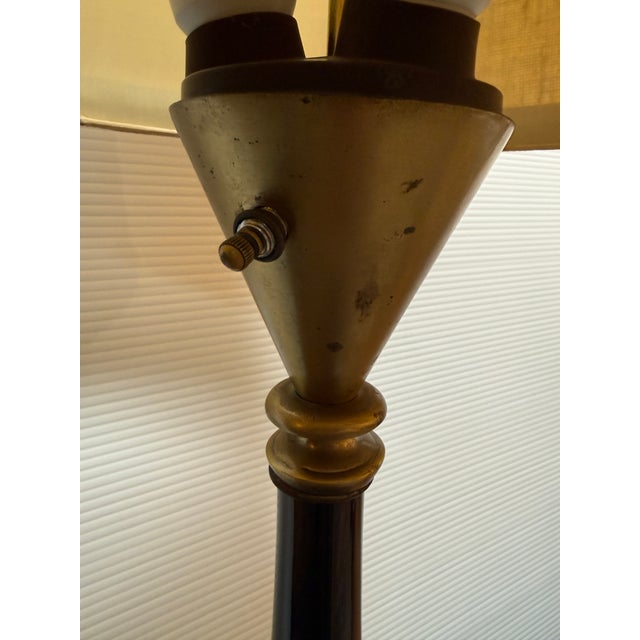 Mid 20th Century Mid 20th Century Glass Table Lamp For Sale - Image 5 of 12