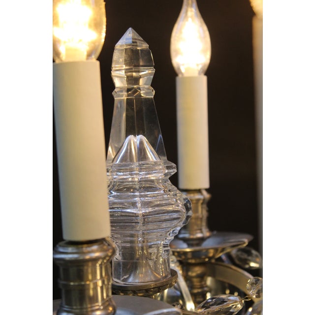 Antique Marie-Antoinette Style Chandelier in Crystal, 1890s For Sale - Image 3 of 15