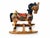 Vintage Southeast Asian Hand-Carved Painted Wood Rocking Horse Sculpture For Sale - Image 4 of 9